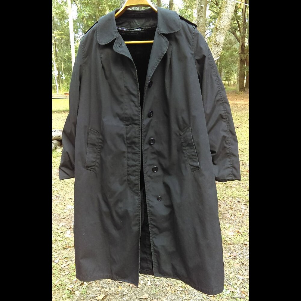 Army Black 385 Military All Weather Women's Coat with Removable Liner Size 12R